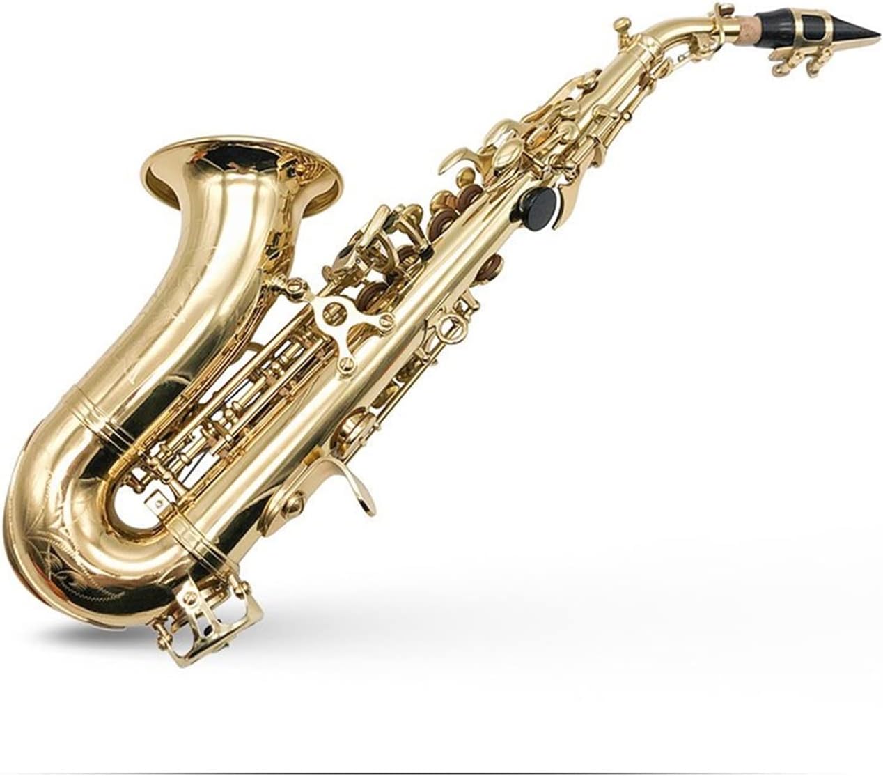 KESHUO B Flat Saxophone Elbow Saxophone Western Wind Instrument Beginner Professional Playing Brass Sax Beginners Kit