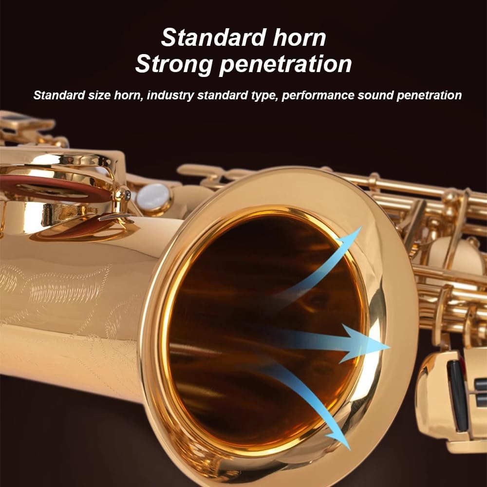 Saxophone, Beginners E-Flat, Alto Saxophone, Beginner/Professional/Performance/Examination, Including Instrument Storage Bag