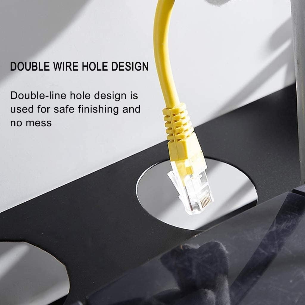 WiFi Router Shelf, Wall Mount Organizer and Cable Management Floating Shelving for Home and Office, Metal Panel with Vented Airflow