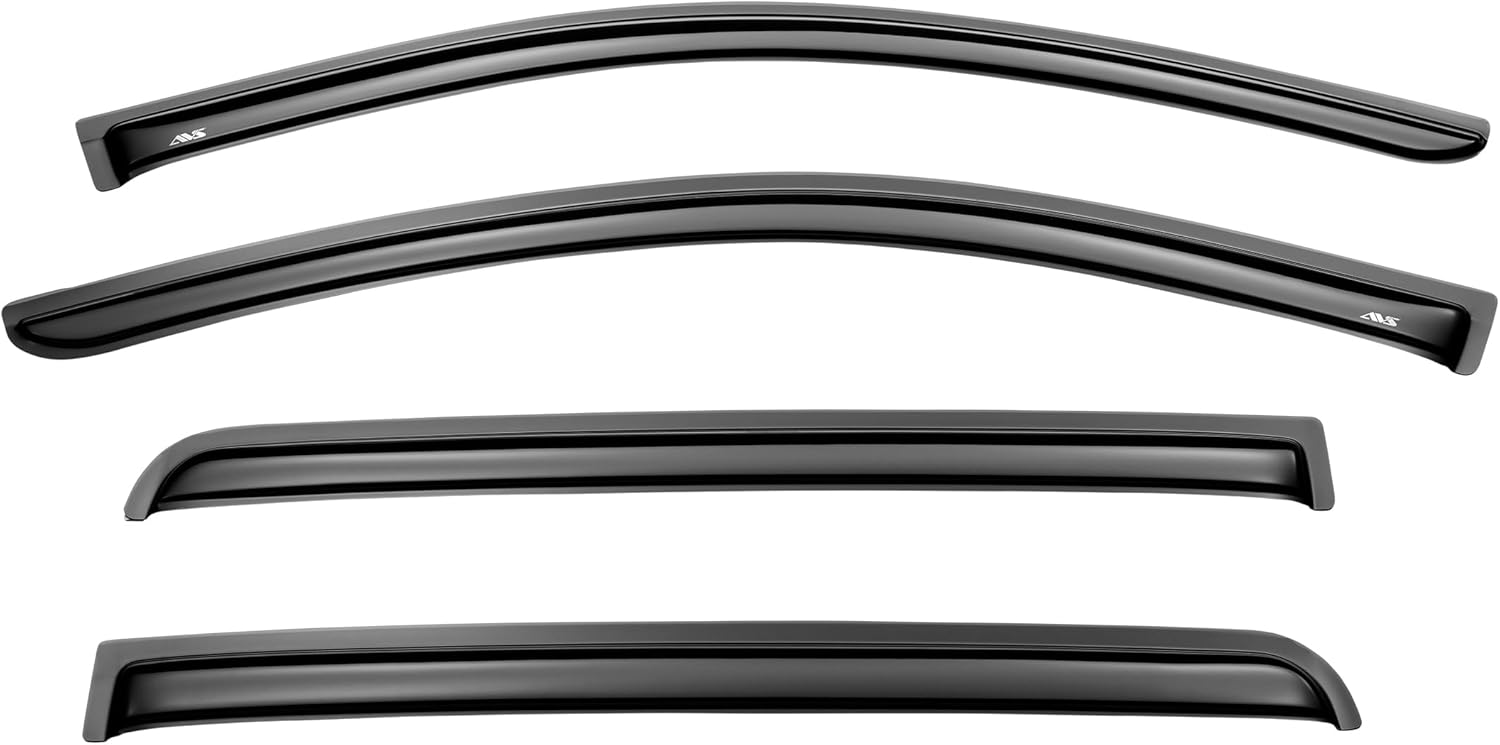 Auto Ventshade [AVS] Outside Mount Rain Guards For 2019 - 2025 Ford Ranger, SUPERCREW ONLY CAB ONLY (11-16 Ranger T6) | Window Vent Visors, 4 pcs. - Smoke | 94387