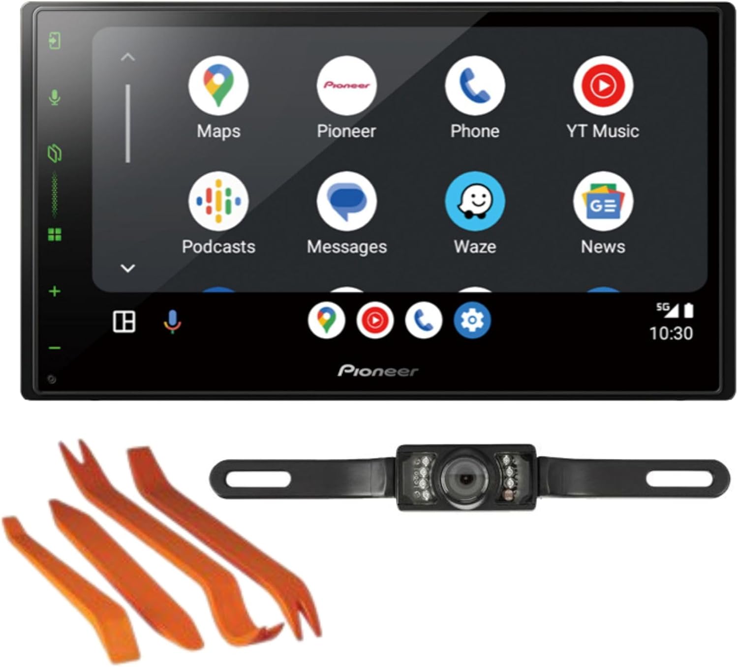 Pioneer DMH-W3050NEX 6.8'' 2-DIN Multimedia Receiver Bundled with + (1) License Plate Style Backup Camera (Renewed)