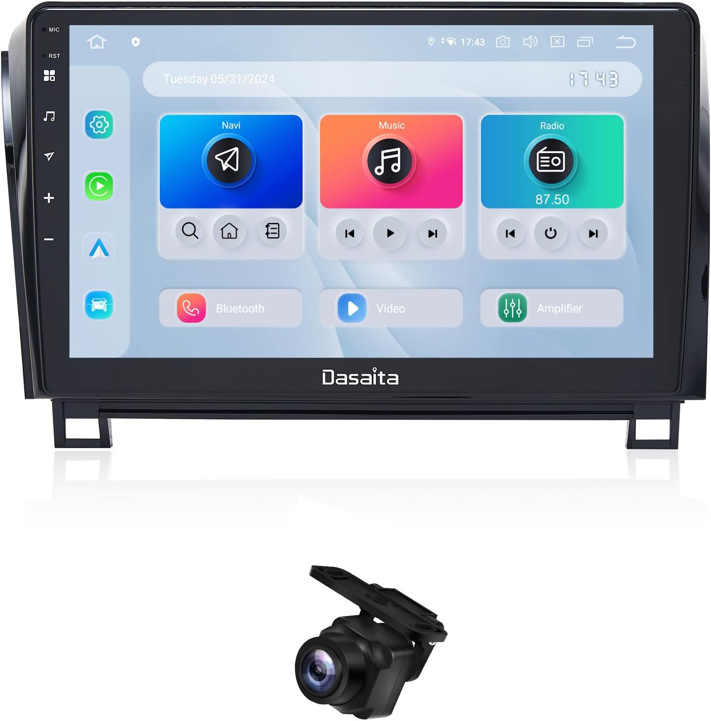 Dasaita Android 13 Car Stereo for Toyota Tundra Sequoia 2007-2013 with 1080P Backup Camera, Wireless Carplay/Android Auto, 10.2