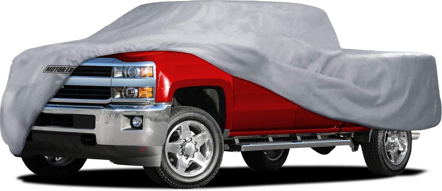 Motor Trend Large Truck Car Cover Waterproof All Weather, Heavy Duty Car Cover Protection UV Rain Snow, Universal Fit Car Cover For Automobiles Pickup Trucks, Outdoor Indoor Cover For Trucks - 230