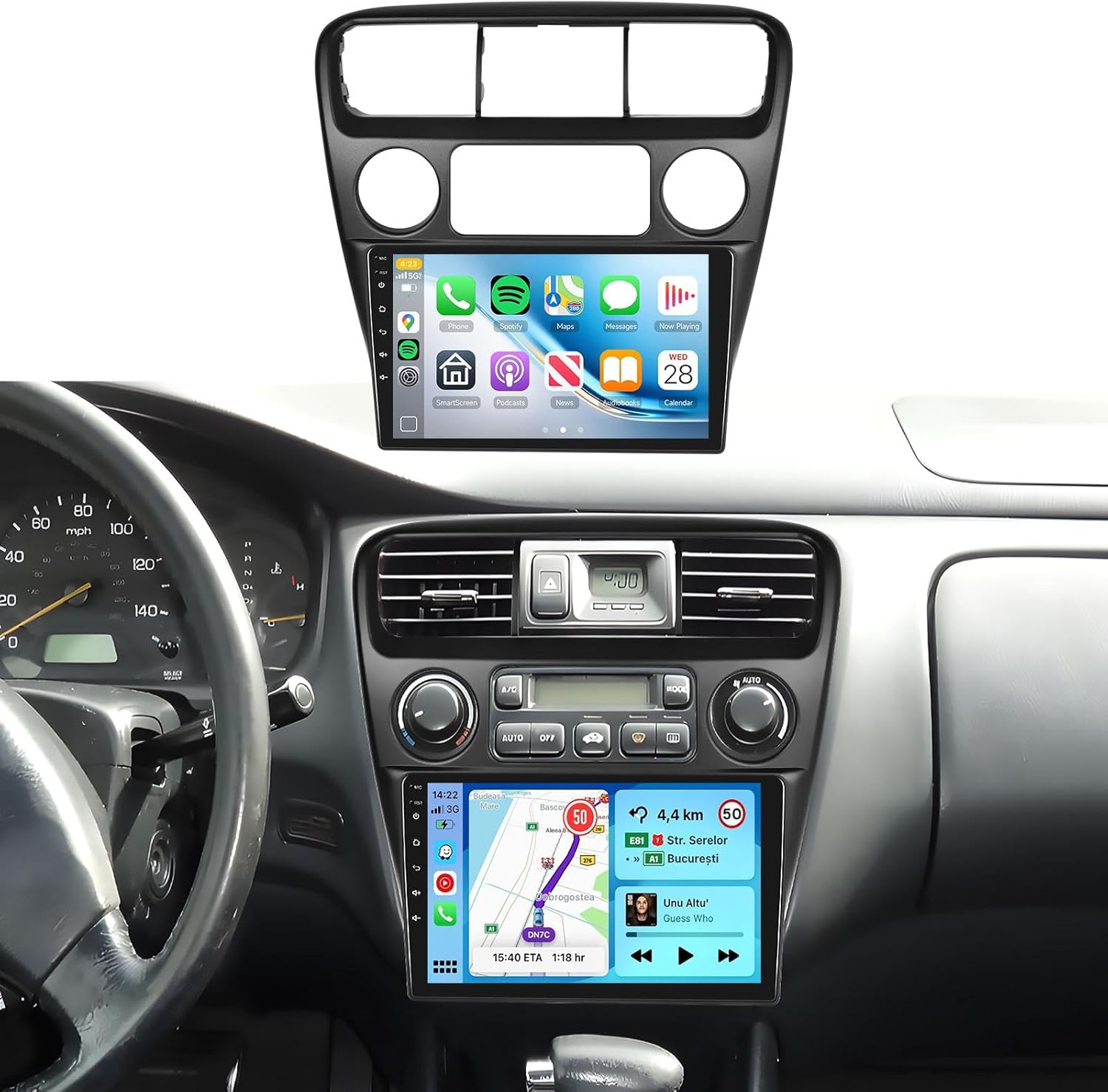 4G+64G Car Stereo for Honda Accord 6th 1998-2003 Radio,Wireless Carplay Android Auto,9inch 1280x720P IPS Touch Screen,DSP 32EQ,5.0Bluetooth,AHD IP69K Backup Camera,MirrorLink FM/RDS