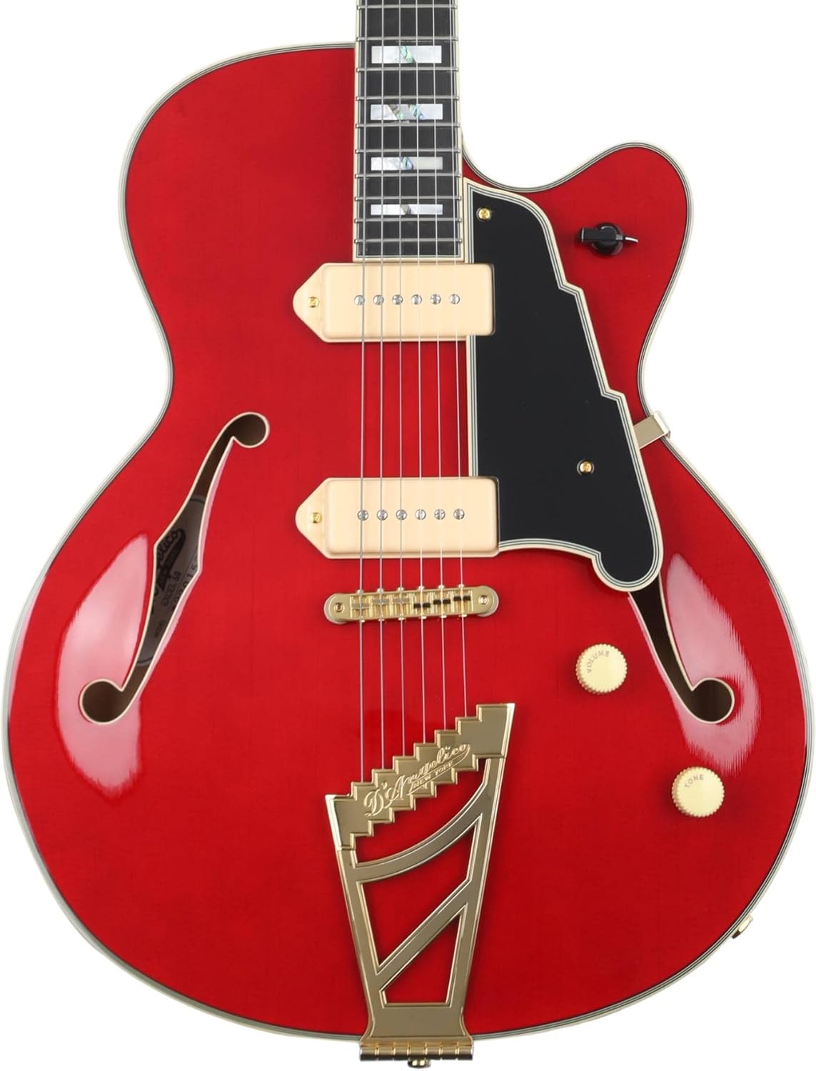 D'Angelico Excel 59 Hollowbody Electric Guitar - Trans Cherry with Stairstep Tailpiece