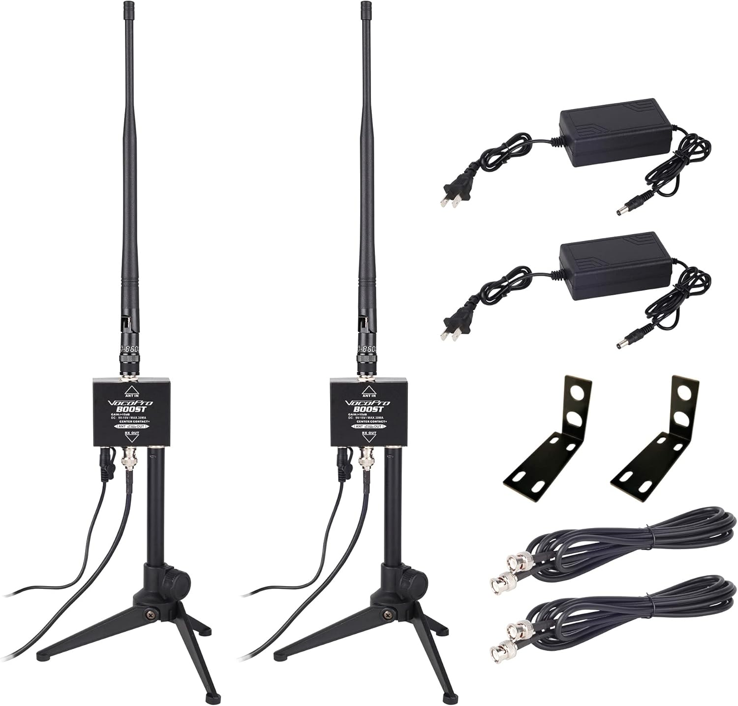 VocoPro Dual Wireless Microphone Antenna Extension/Boost Kit
