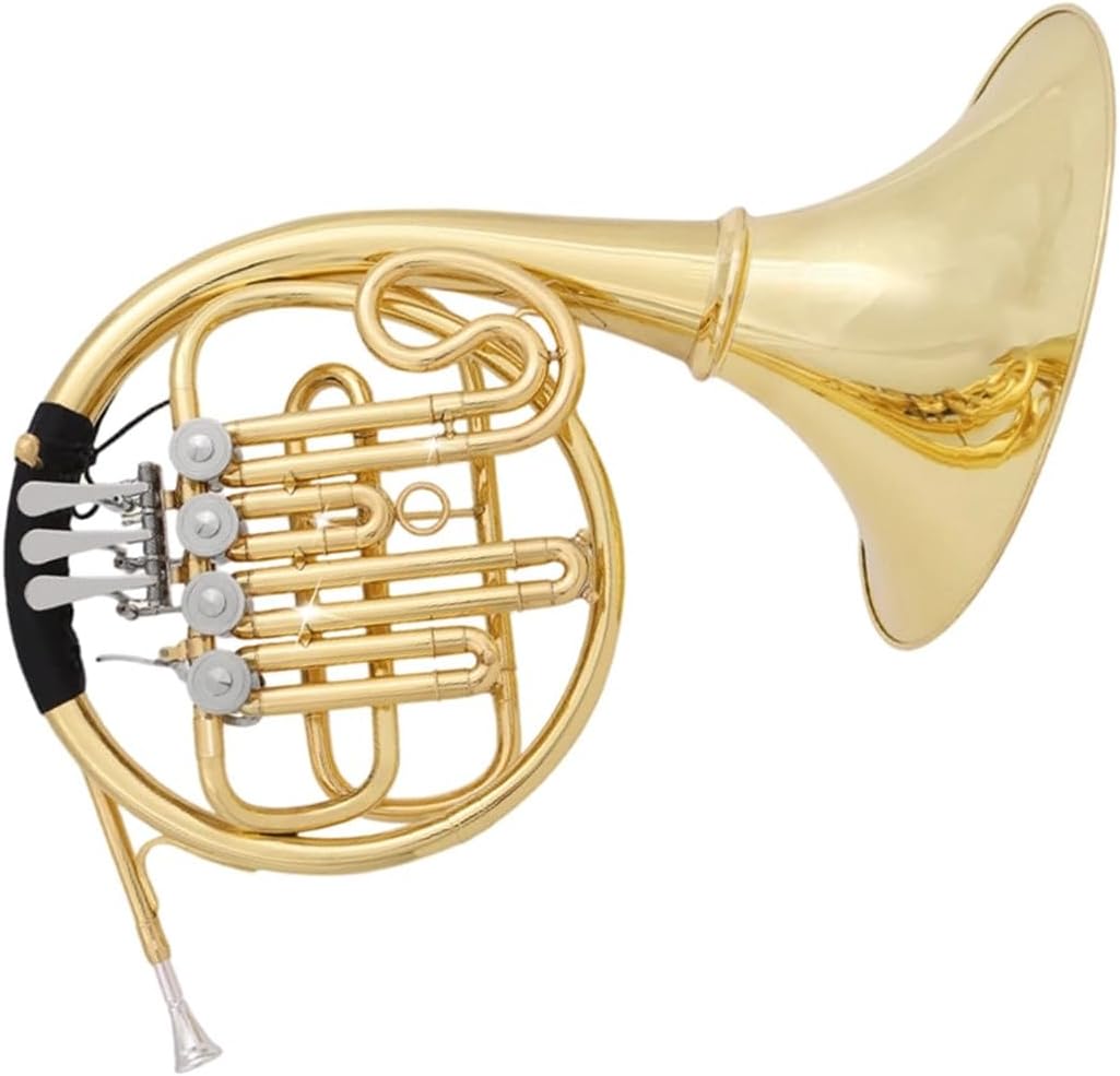 4 Key French Horn French Horn Instrument With Four Keys Brass Material Single Row For Playing Or Practicing