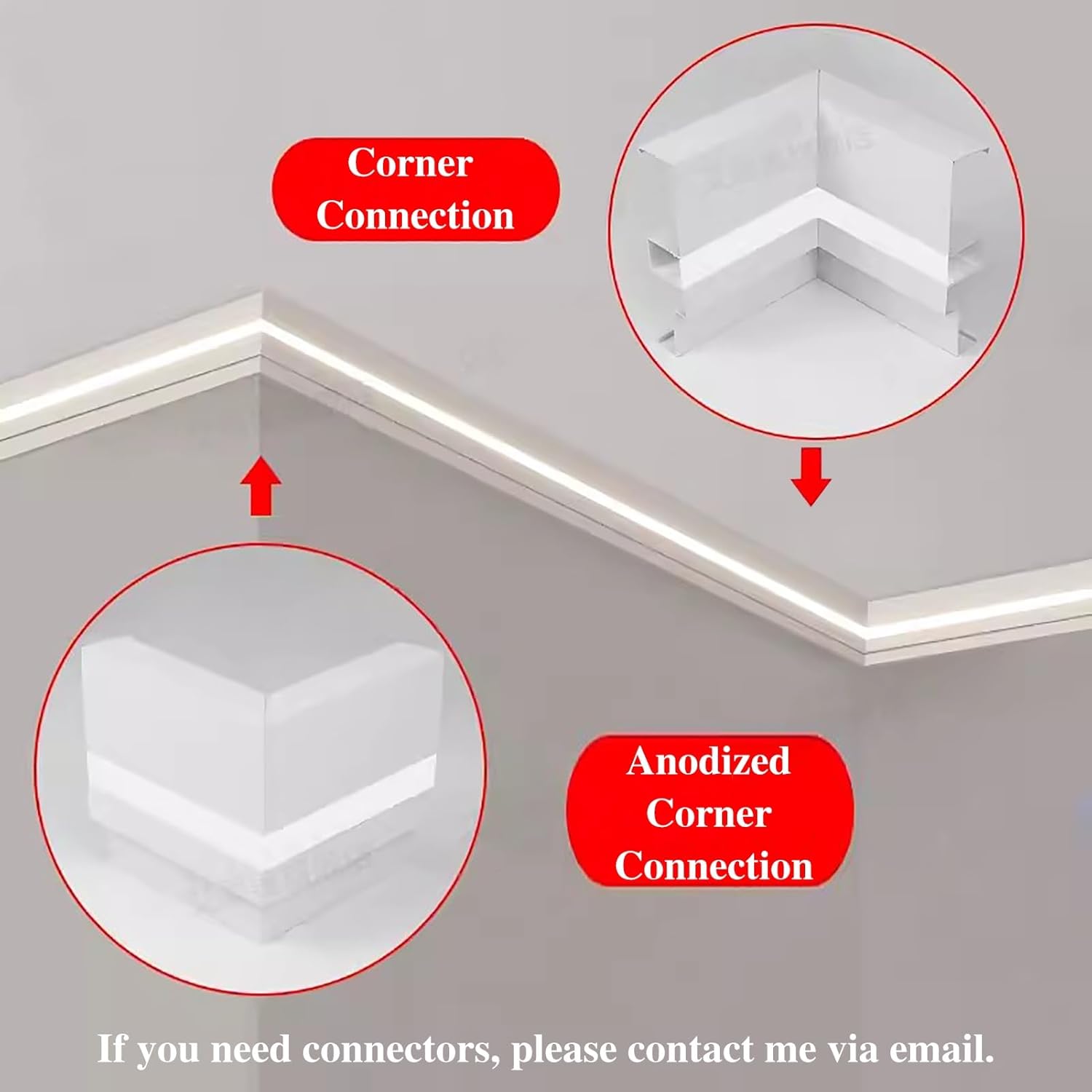 Milky White Led Channel System with Black Line, 1 Inch Wide Lighting Track for Theater Corner, Indirect Led Strip Wall Mount, DIY Skirting Lighting(12cm(4 3/4