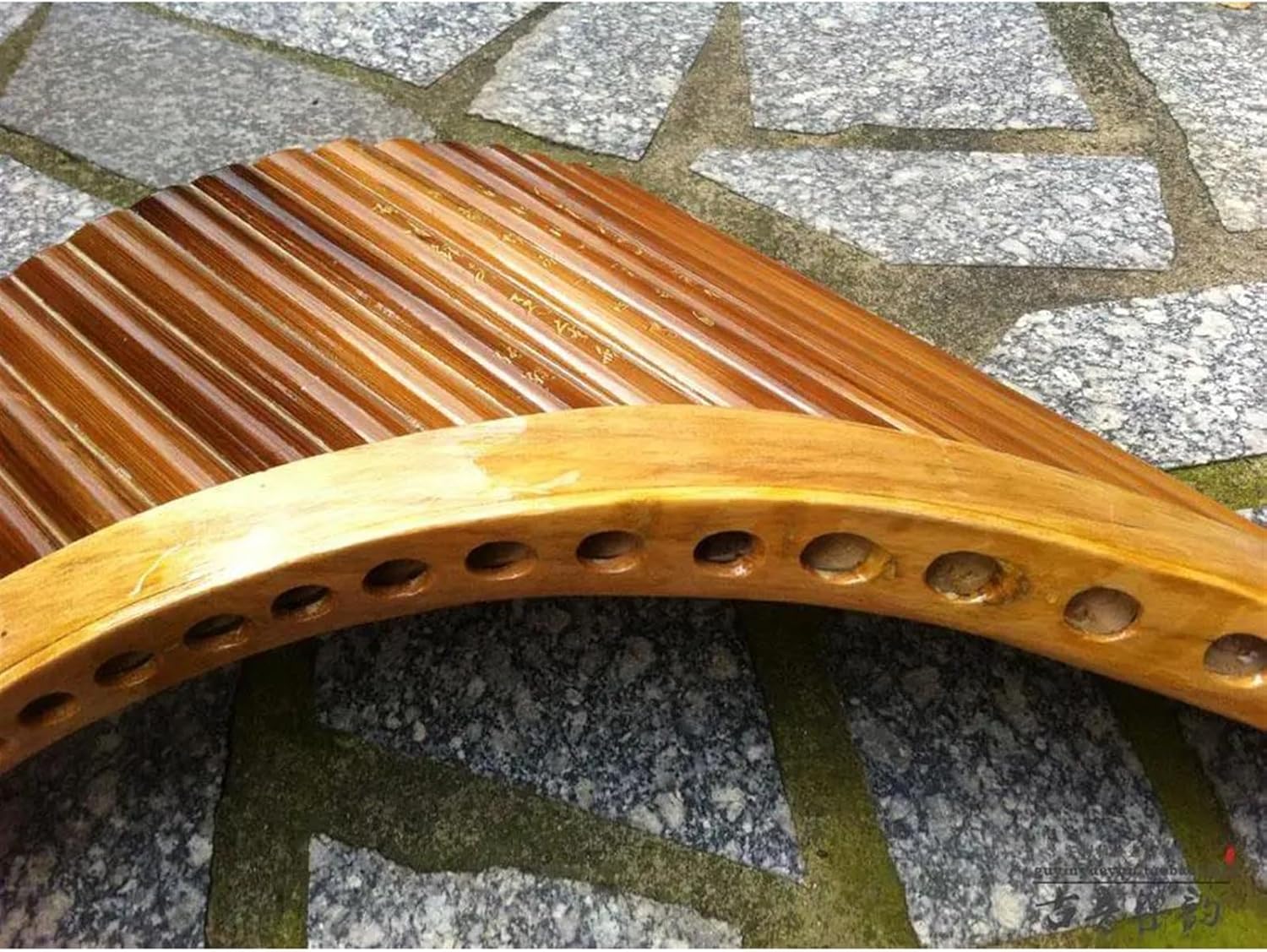 22 Pipes Professional Right/Left Handmade Panflute Woodwind Musical Instrument C/G Key (Color : Right G key)