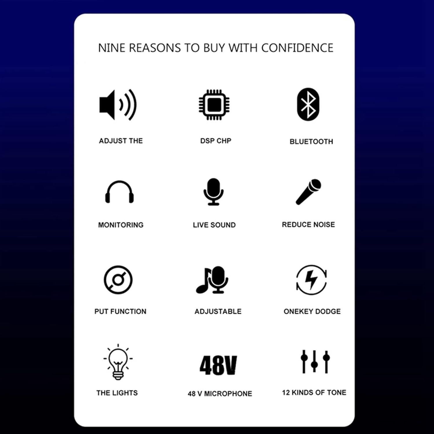 Professional Audio Mixer,A2 Live Sound Card Portable Bluetooth Sound Card Professional Adjustable Volume Audio For Music Recording Karaoke Singing