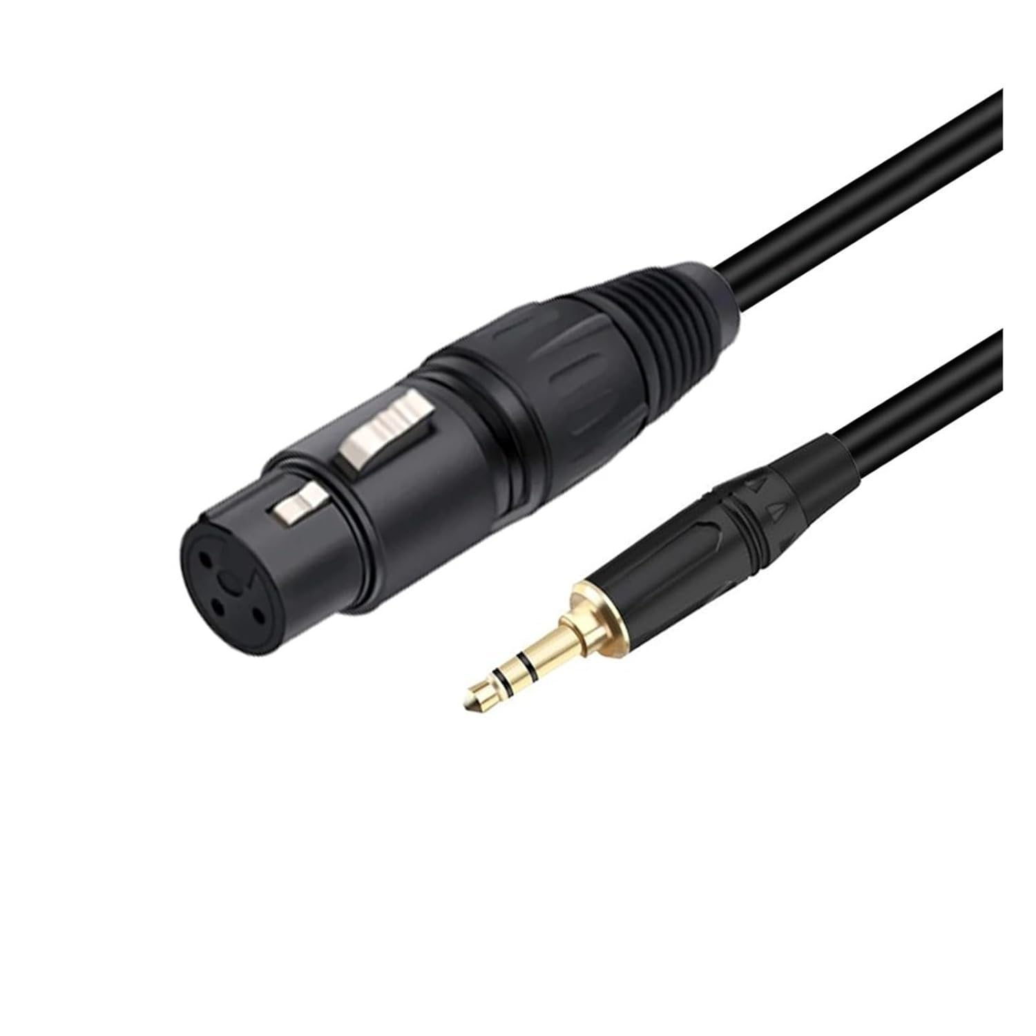 3.5mm to 3Pin XLR Female Cable Unbalanced 1/8 inch MI-N Jack TRS Stereo Male to XLR Female Microphone Audio Cable(15M)