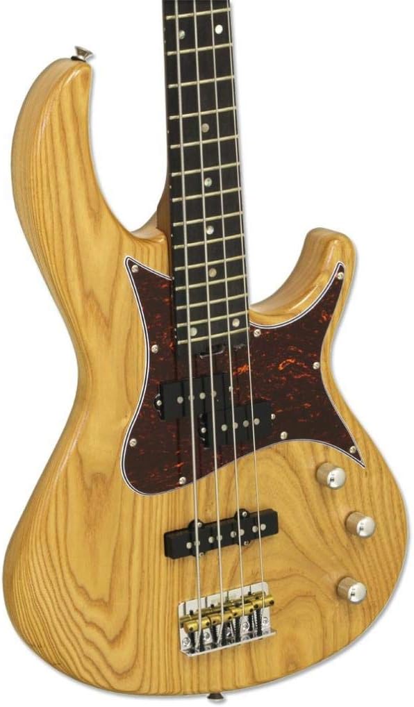 Aria Detroit Electric Bass Open Pore Natural