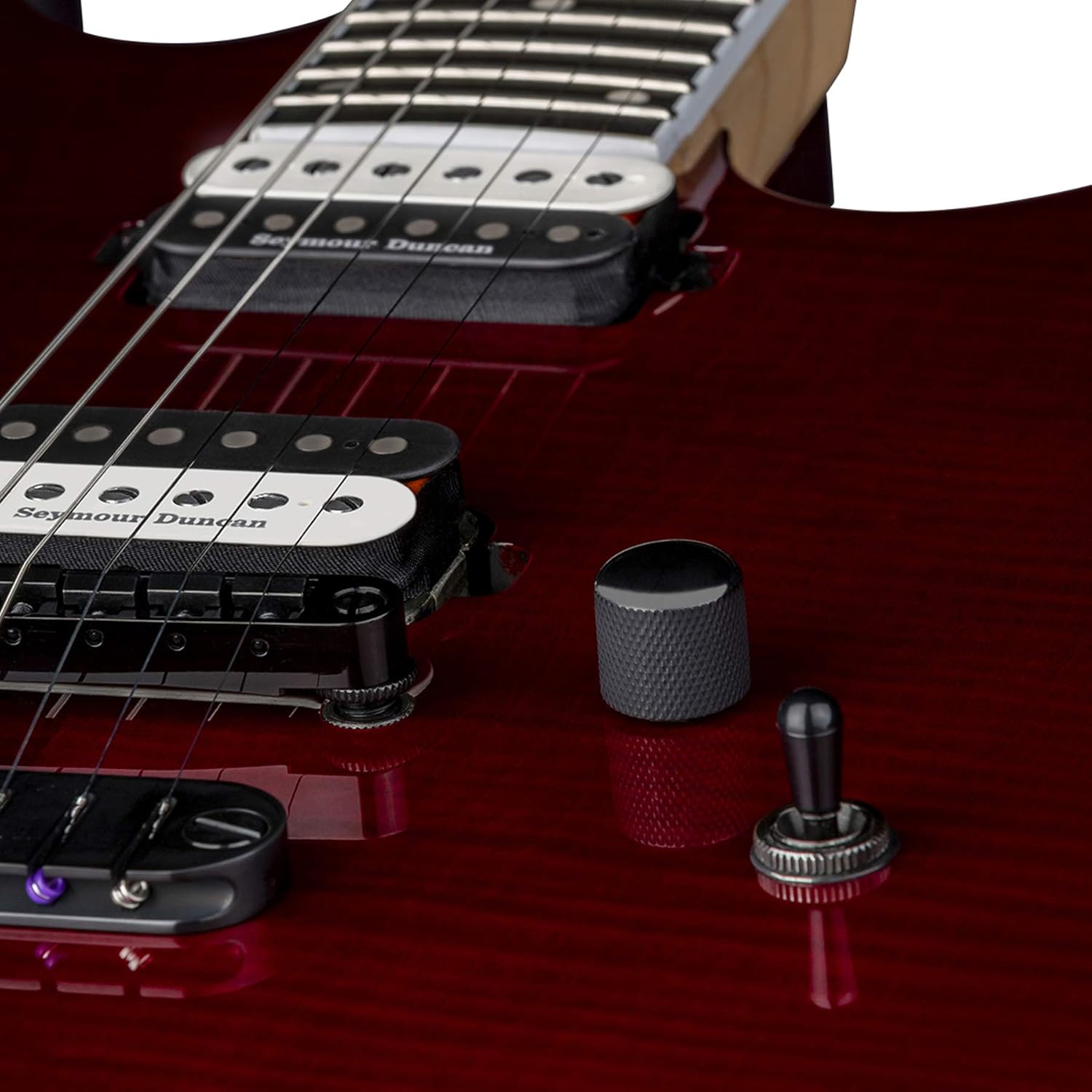 Dean MD 24 Select Flame Top Electric Guitar, Trans Cherry