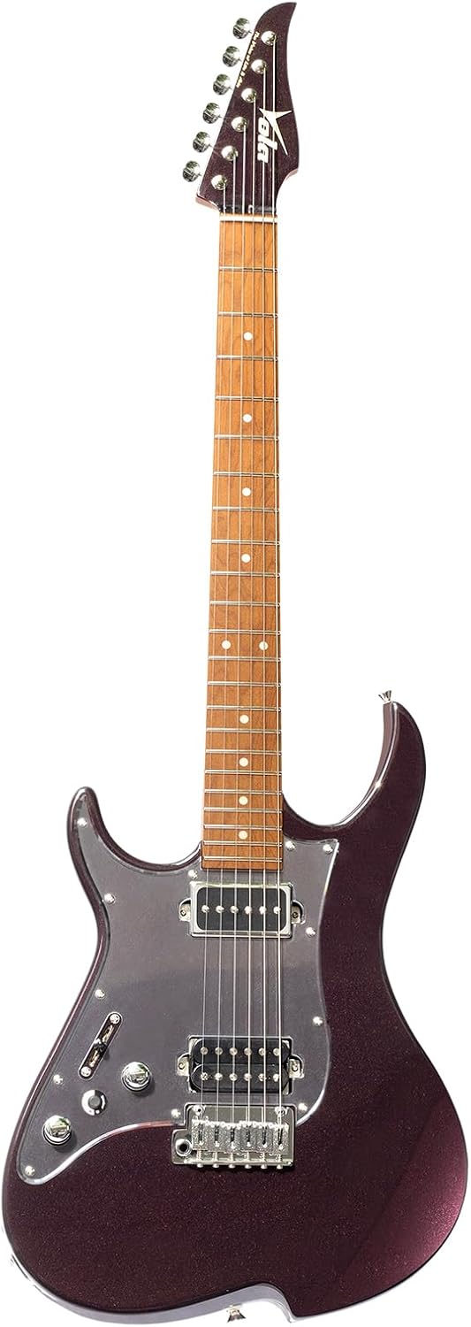 Vola Electric Guitar OZ MRM J1 LH Malbec Black Metallic Gloss Handmade in Japan MIJ Roasted Maple Neck Stainless Steel Frets Gotoh Bridge Gotoh Locking Tuner Signature model 6 Strings Modern C Neck