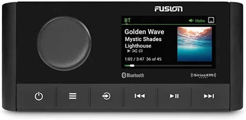 FUSION MS-RA210 Marine Stereo, with DSP, A Garmin Brand (Renewed), Black