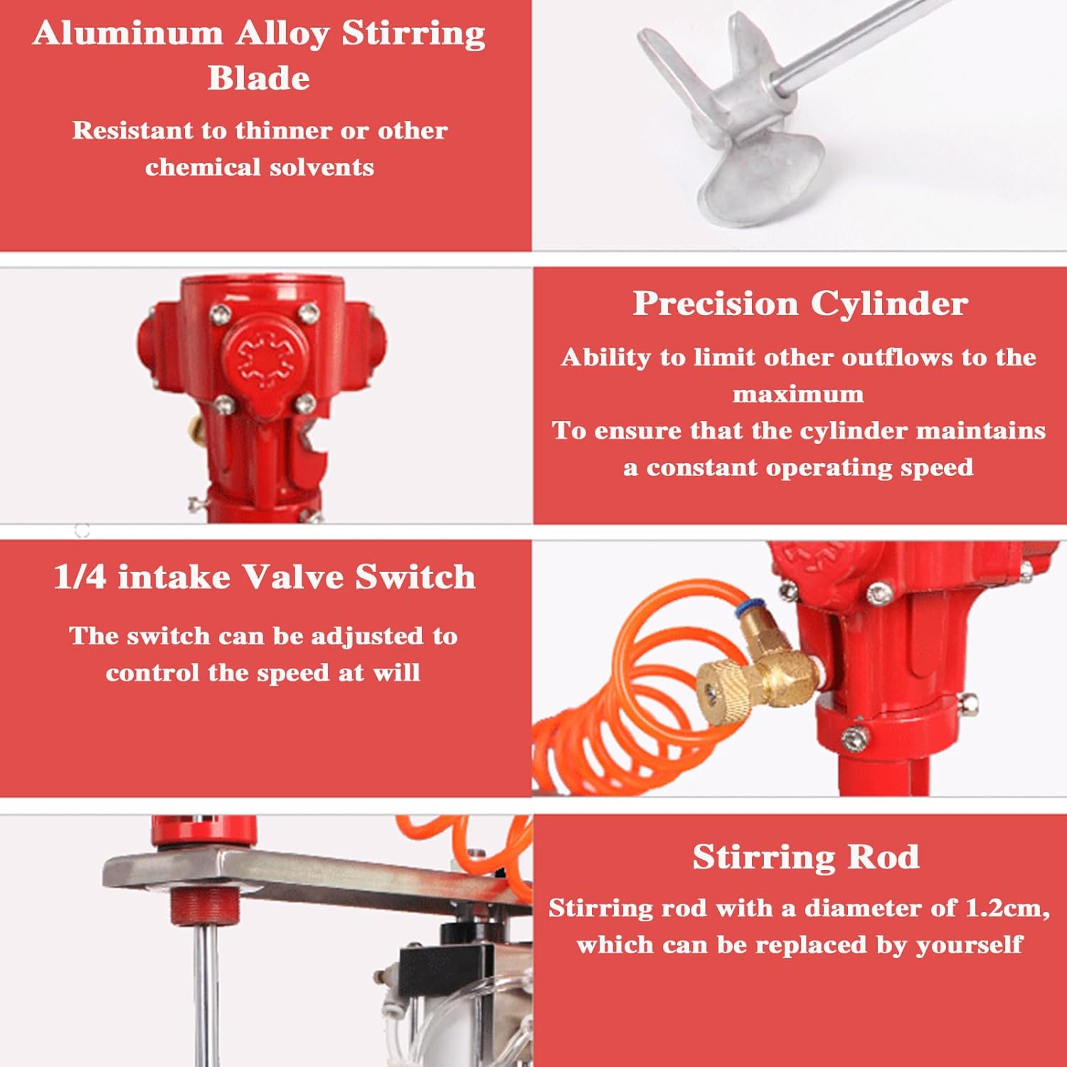 Pneumatic Paint Mixer Pneumatic Paint Mixer Machine, 5 Gallon Automatic Lift Paint Stirrer, for Paint Mixing in Paint Factory Home Industry