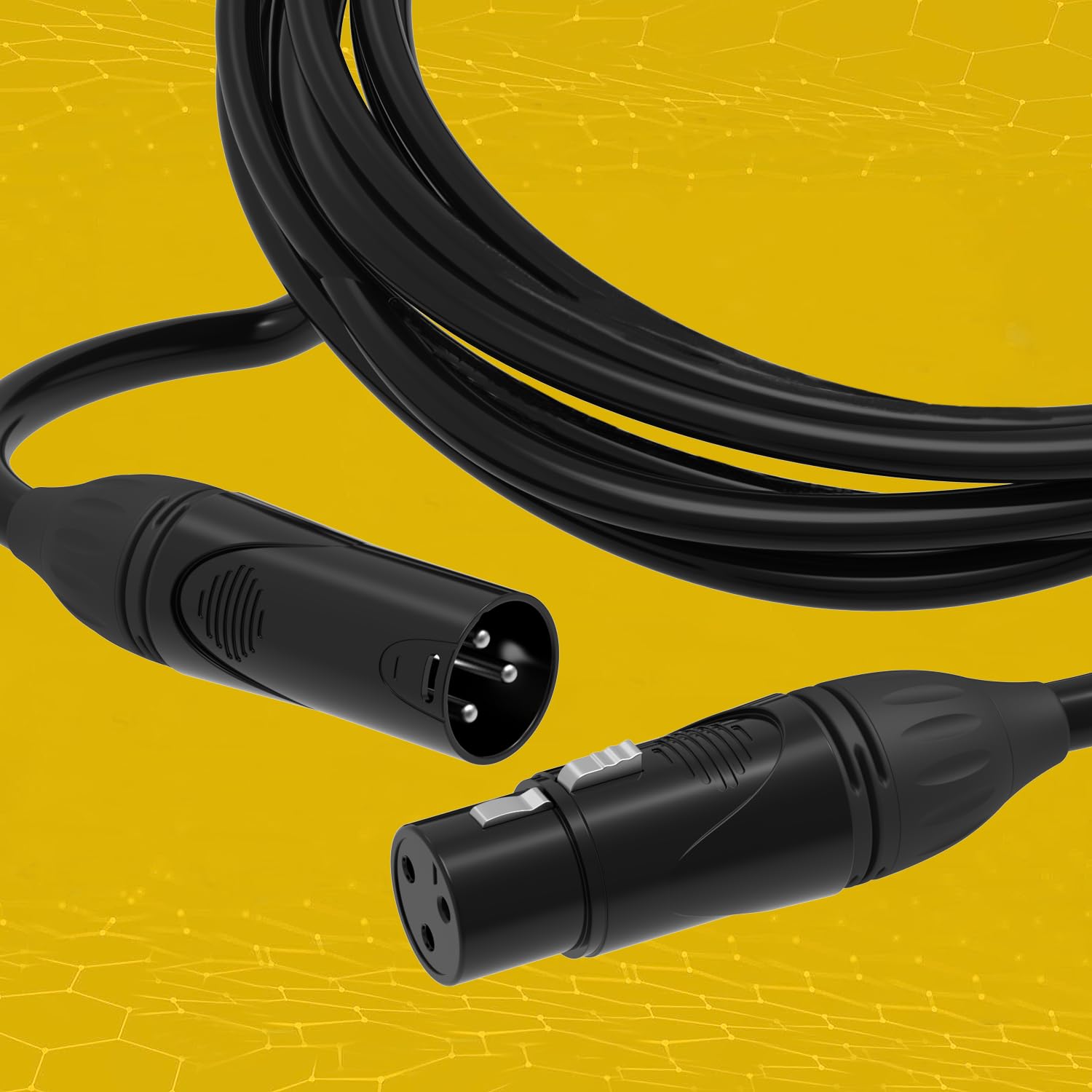 BRENDAZ XLR to XLR Microphone Cable, 50ft. -6 Pack- Shielded XLR Cable Male to Female (OFC) for Mic, Mixer, Recording, Podcast, Speaker (6-Pack, 50-Feet)