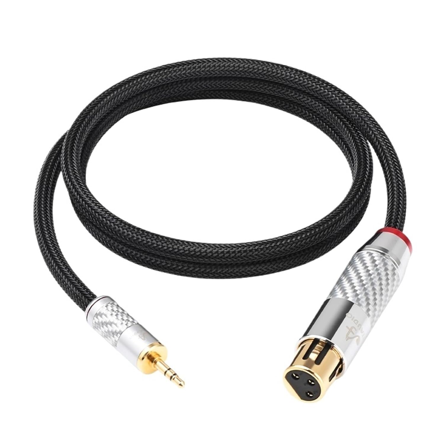 Hi-end OCC Female to 3.5mm Audio for Phone Speaker Amplifier XLR to 3.5mm Microphone Balanced Cable(3.5 to XLR Female,3m)