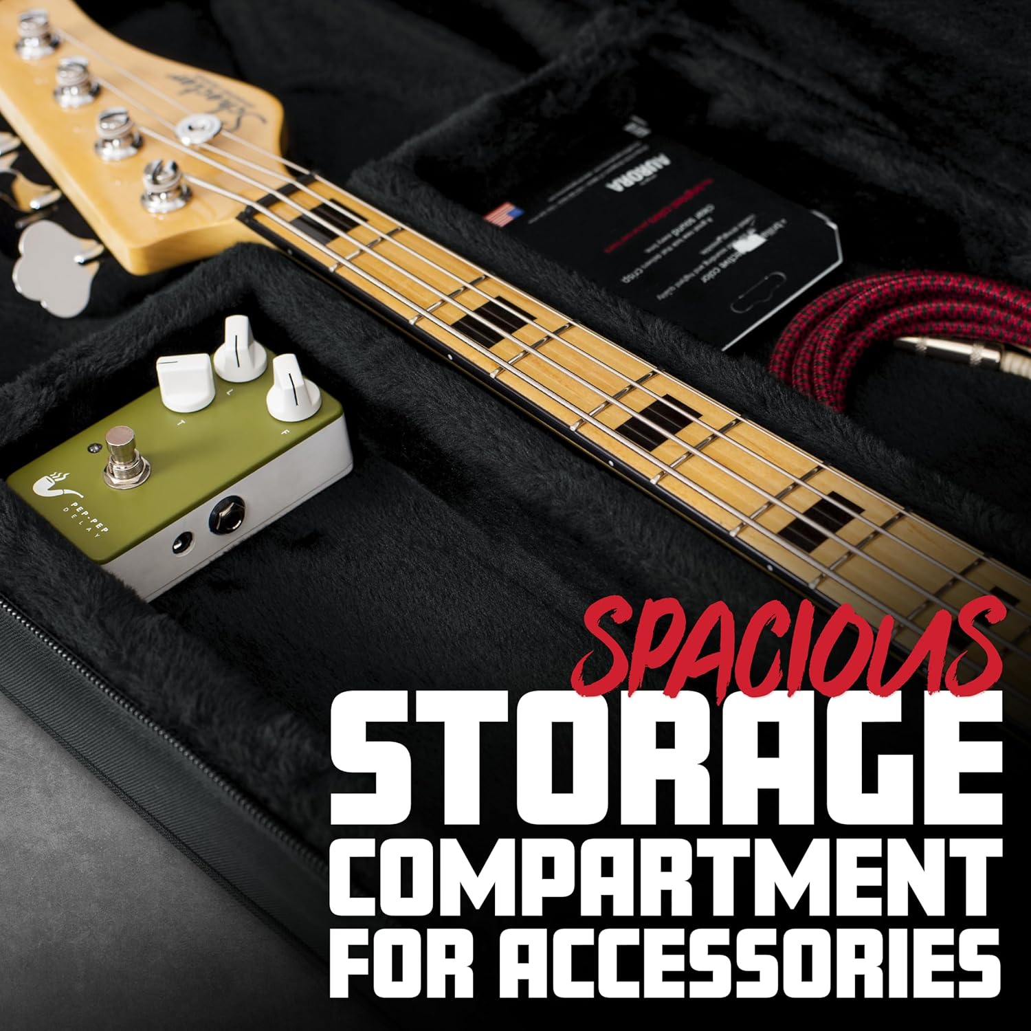 Gator Cases Lightweight Polyfoam Guitar Case for Electric Bass Guitars; (GL-BASS)