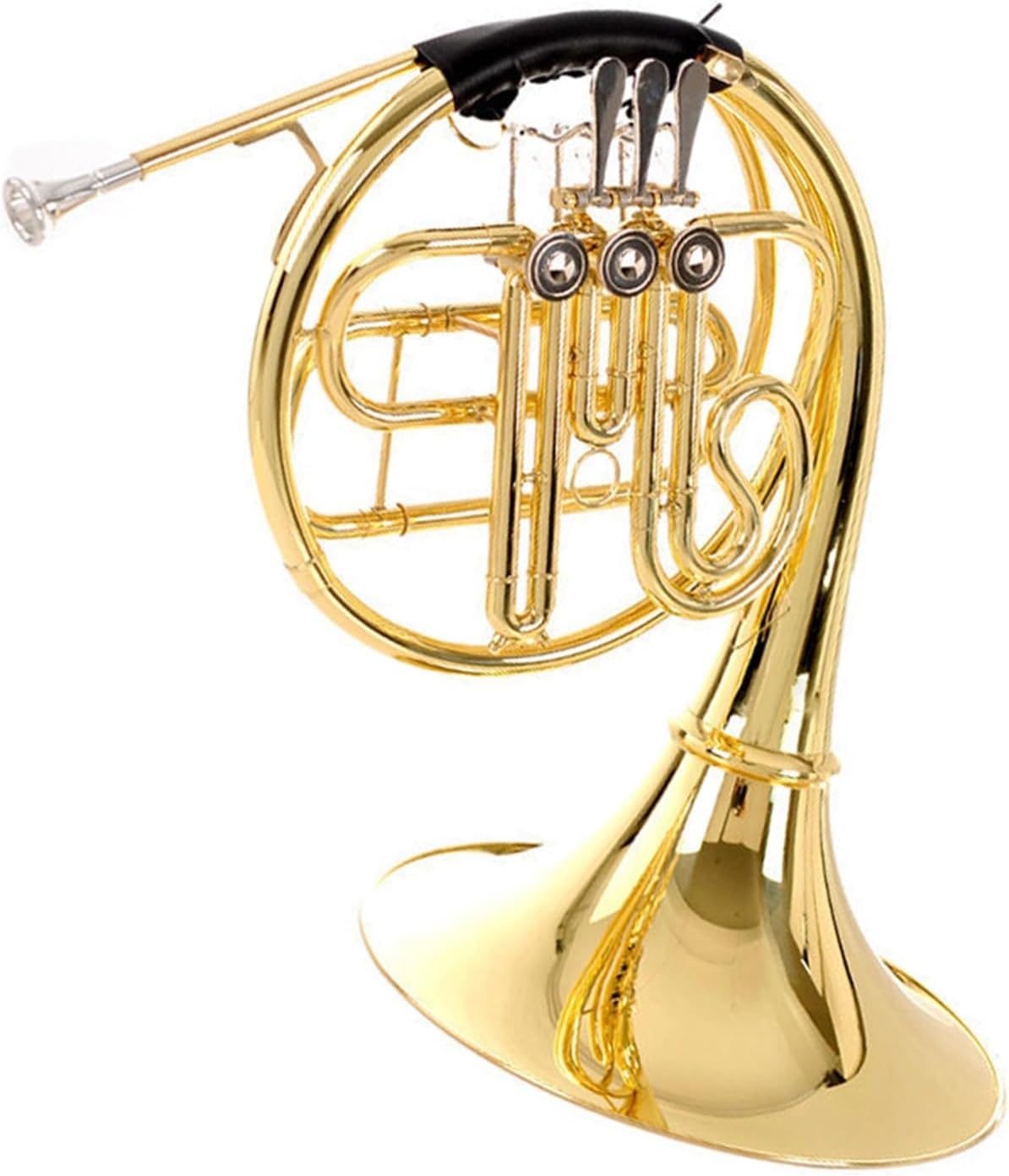 Brass French Horn French Horn B Flat To F Key Single Four-key Double Four-key French Horn Band Professional Performance(Color:Four key double)