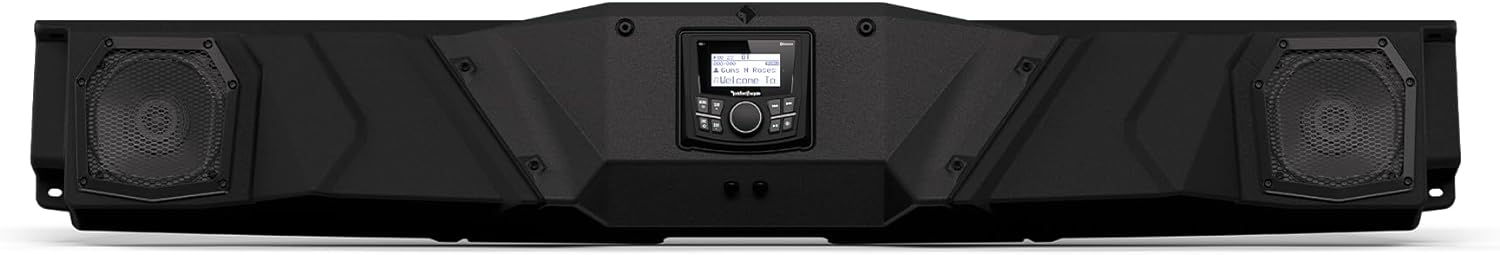 Rockford Fosgate DEFEND17-STG1 Complete Audio Roof System – Two Speaker, 50-Watt Amplified Audio System with PMX-1 Marine Grade Media Receiver for Select 2017+ Can-Am Defender Models