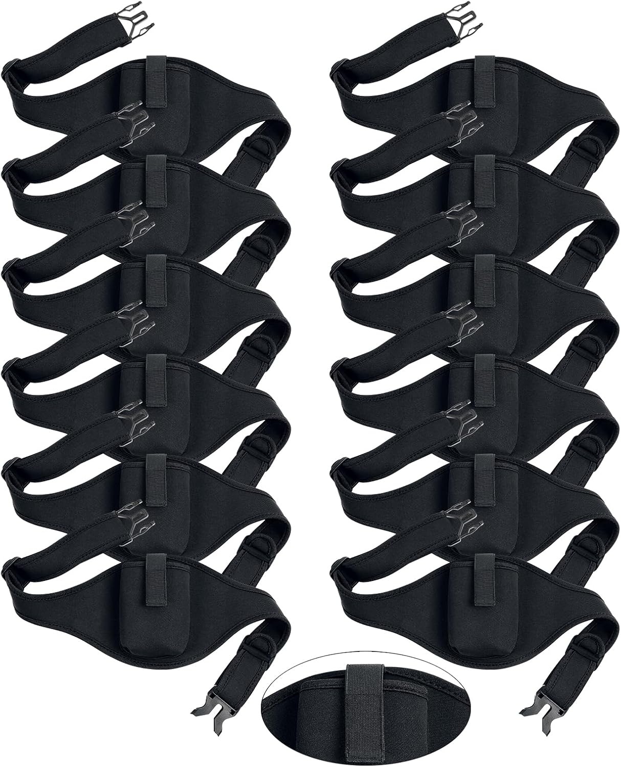 Mic Belts for Theatre Wireless Microphone Holder with Anti Dropping Strap Sweat Absorbent Belt Waistband Bag for Fitness Instructor (12)