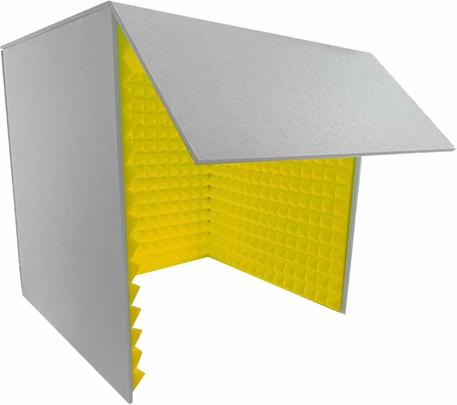 Desktop Soundproof Cover, Home Noise Reduction Sound Booth, 23.6in Microphone Isolation Booth Cube, Vocal Absorbing Shield for Office Study & Remote Work