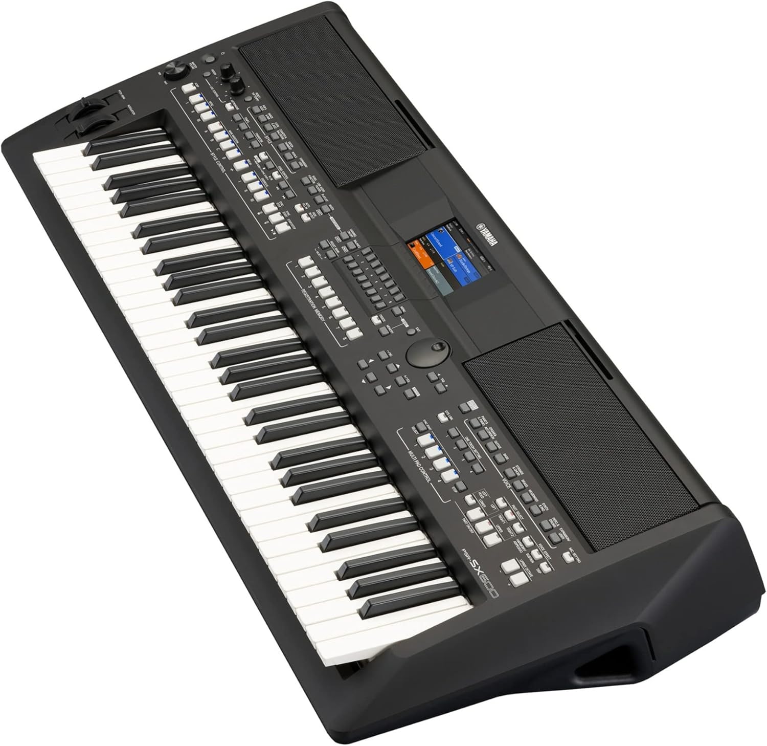 Yamaha 61-Key Arranger Keyboard, Multiple Styles and Voices, Assignable Live Control Knobs, Black PSRSX600