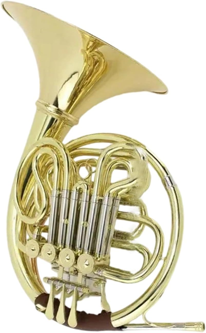 4 Key French Horn Brass Gold Lacquer French Horn Double 4 FB B F Key With Mouthpiece Box