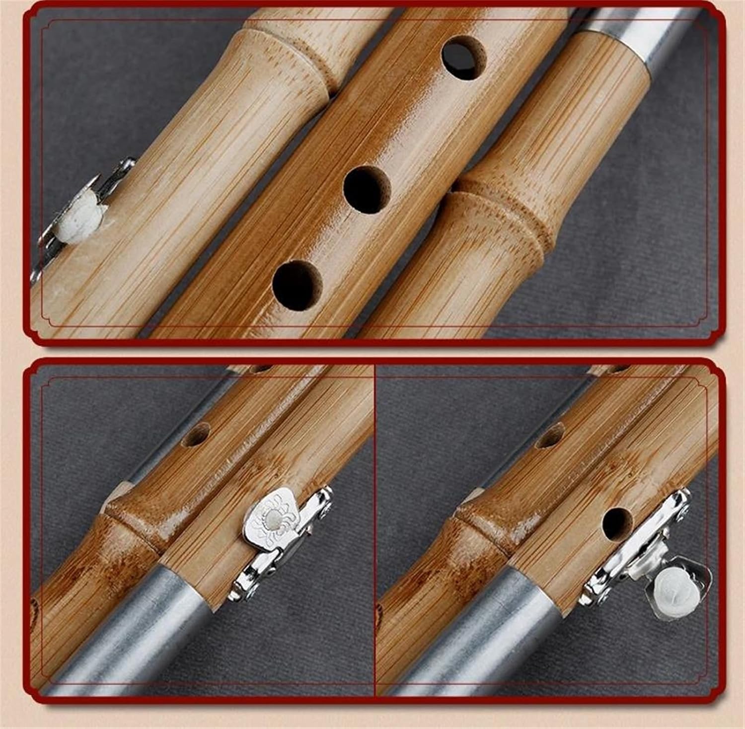 Hulusi Flute Chinese Traditional Musical Instruments With Chinese Elements C Key Cucurbit Flute Hulusi Brown Woodwind Instrument(B)