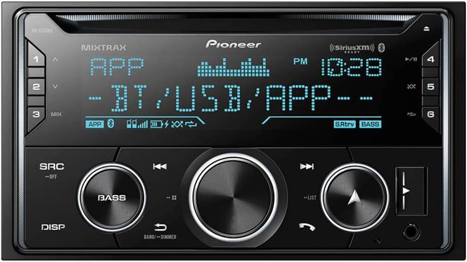 PIONEER FH-S722BS Double DIN CD Receiver with Built-In Bluetooth (Renewed)