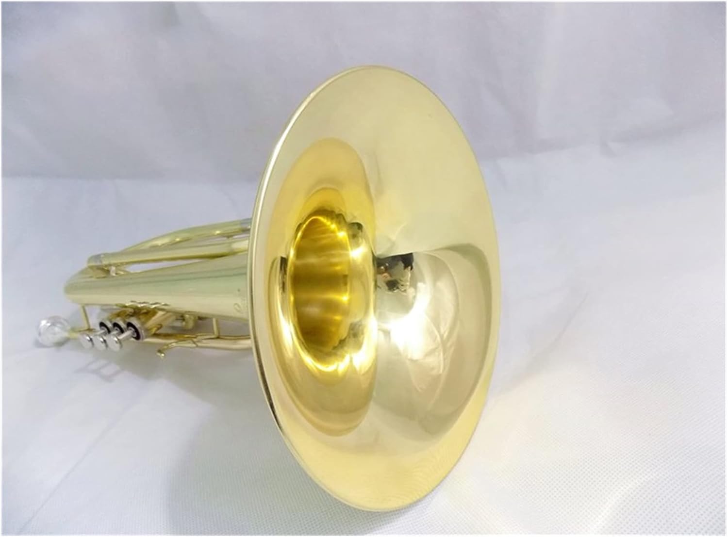 FLFL Student Trumpet Bb Marching Trombone with Hard Case Mouthpiece Lacquer Silver Nickel Plated Trombones Musical Instruments (Color : Lacquer Gold)