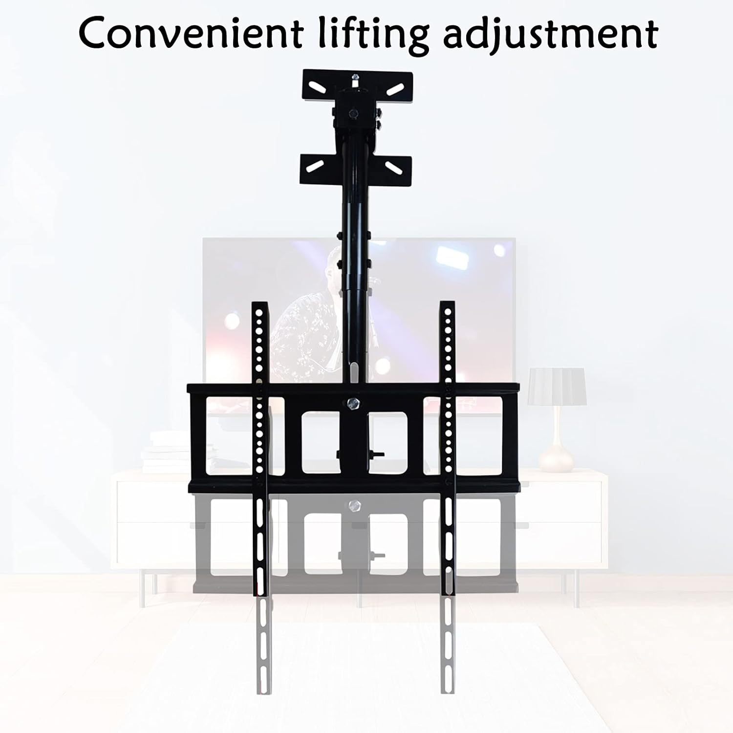 Tv Stand Tv Wall Mount Adjustable Ceiling Tv Mount Bracket, Fits Most 32-60Inch Led Screen Display, Max 400X400Mm,2.12.5m