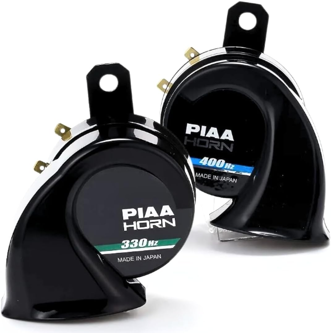 Piaa 85115 Superior 112Db 330Hz and 400Hz Twin Tone Bass Horn, Black