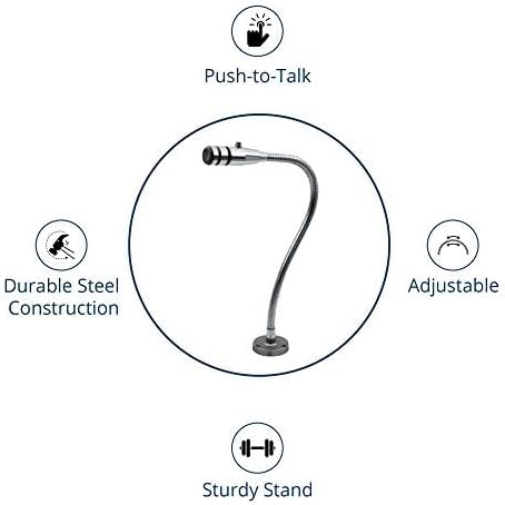 REBUILD SKILLS RBX-515SBG-18X Replaces Shure 515SBG-18X. Push-to-Talk Microphone for Paging in Restaurants, Grocery Stores. Includes 20
