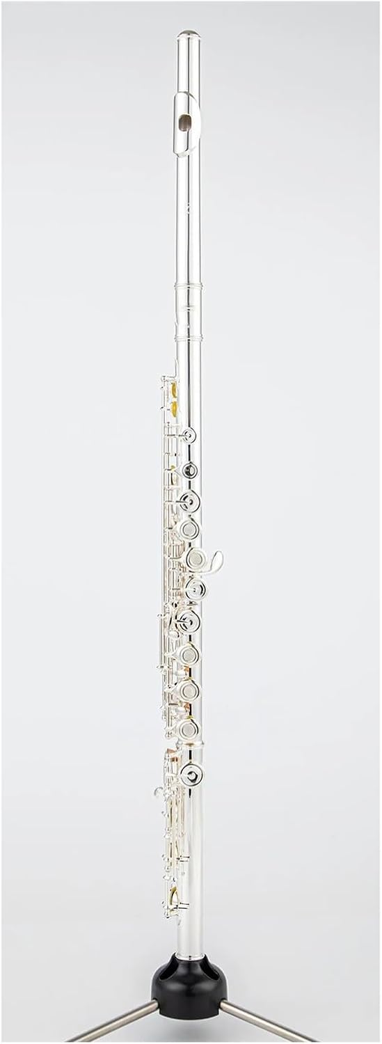Flute Set Flute Professional White Copper Silver Plated Body C 17 Open Hole Woodwind Instrument with E Key