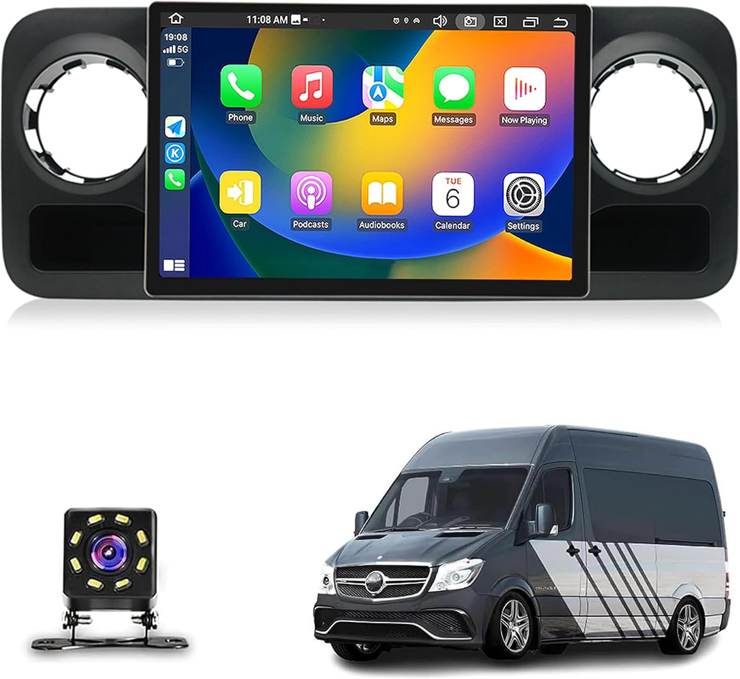 Android 13 Multifunctional Car Stereo Radio for Mercedes-Benz Sprinter 2018-2022, 13.3 Inch Touchscreen Video Player with Carplay, Android Auto, Mirror Link, WiFi, BT, FM(Size:8+256)