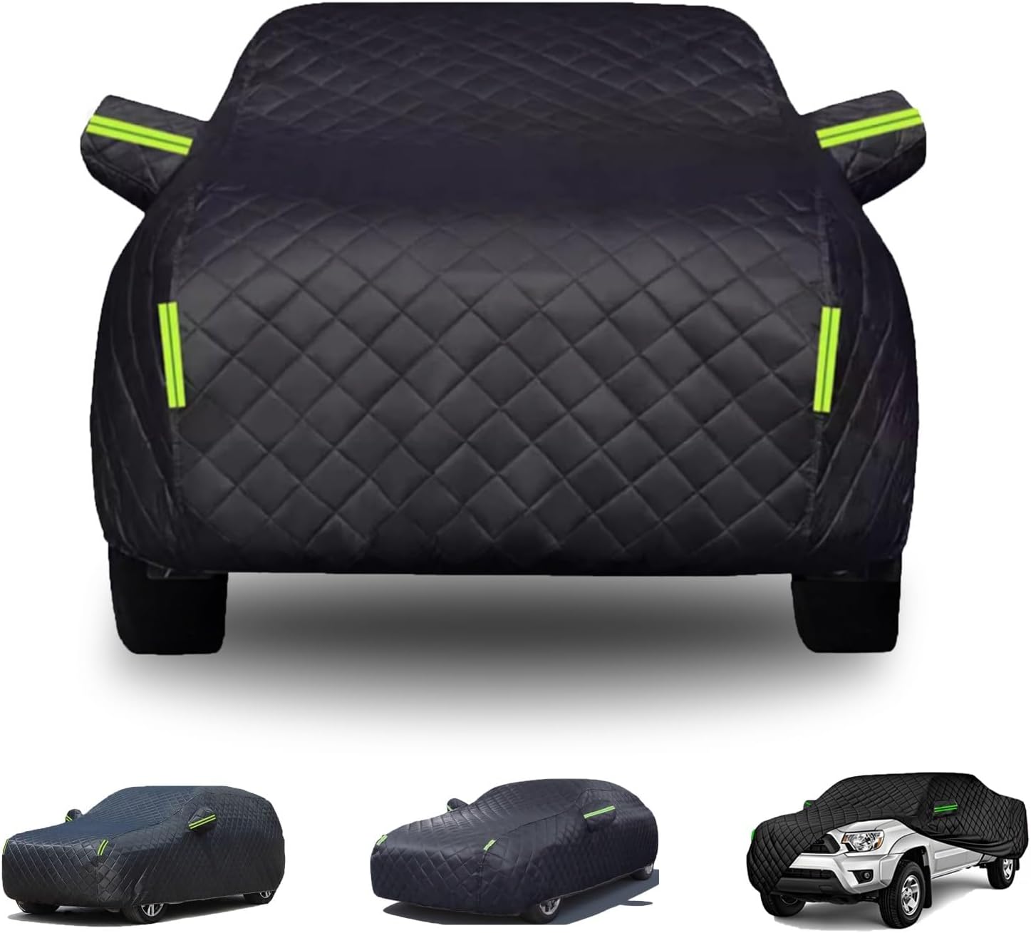 Thickened Cotton Hail Protector Car Cover Outdoor for 2023-2026 Toyota Crown Sedan 4-Door Covers,Breathable All-Weather Anti Hail Car Cover UV-Proof Rain-Proof Scratch-Proof(493 * 154 * 184 cm,Black)