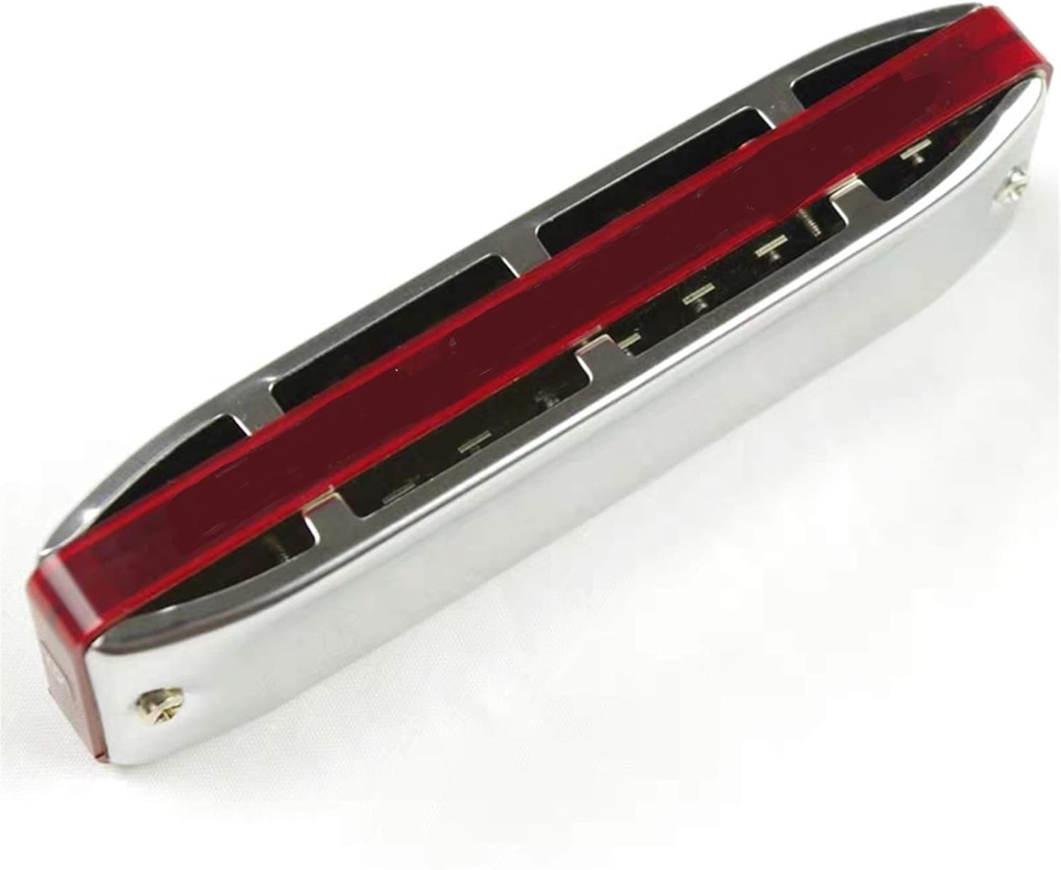 Harmonica Diatonic Harmonica 10 Holes Solo Harp Key C Stainless Steel Cover ABS Comb (Color : Key Low D)