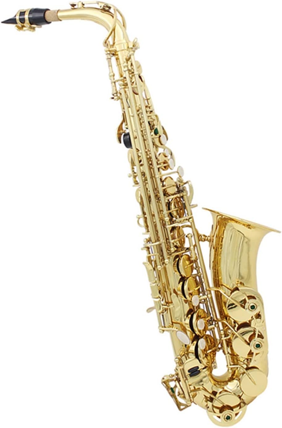 Brass EB Alto Saxophone Sax Lacquered Gold Woodwind Instrument