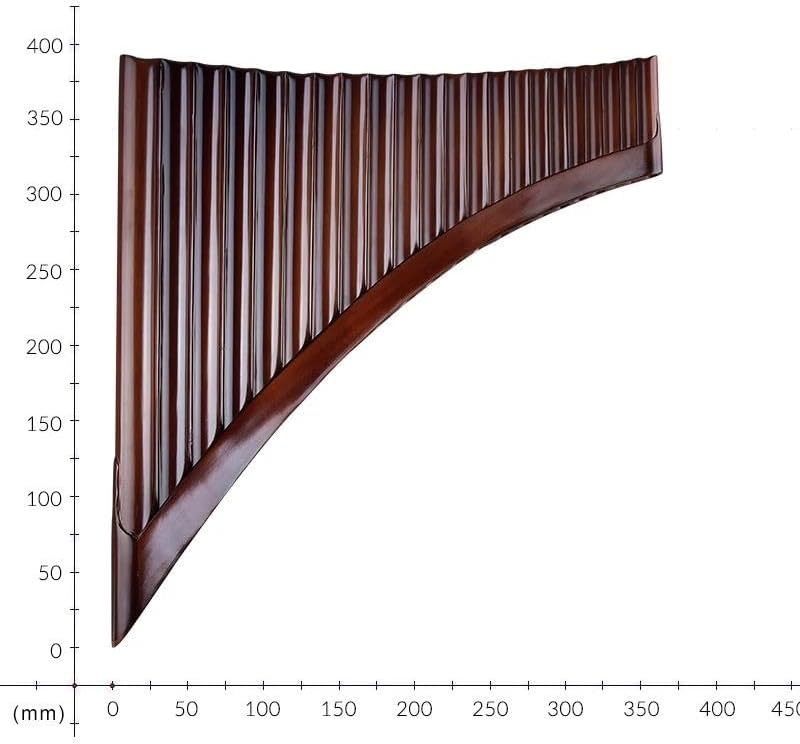 22 Tubes C Key Brown Pan Flute Panpipes Folk Woodwind Musical Instrument (Color : 22-C-LEFT)