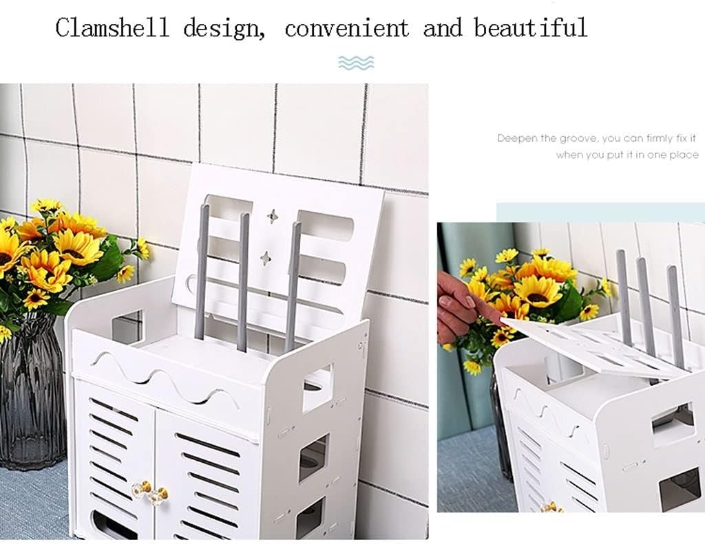 Cord Organizer Box, Living Room Decorative Box, WiFi Router Storage Box, Household Cable Management Boxes, Router Decorative Box (Size : S)