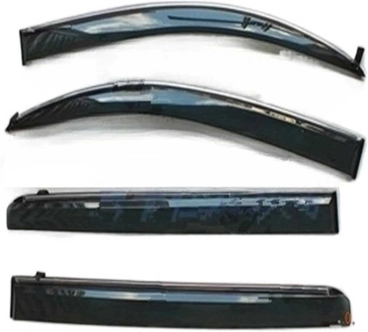 Compatible for Nissan NV200 2010-2021 Car Styling Window Visor Vent Shade Rain Sun Guard Deflector Awnings Shelters Covers(4 silver bars)