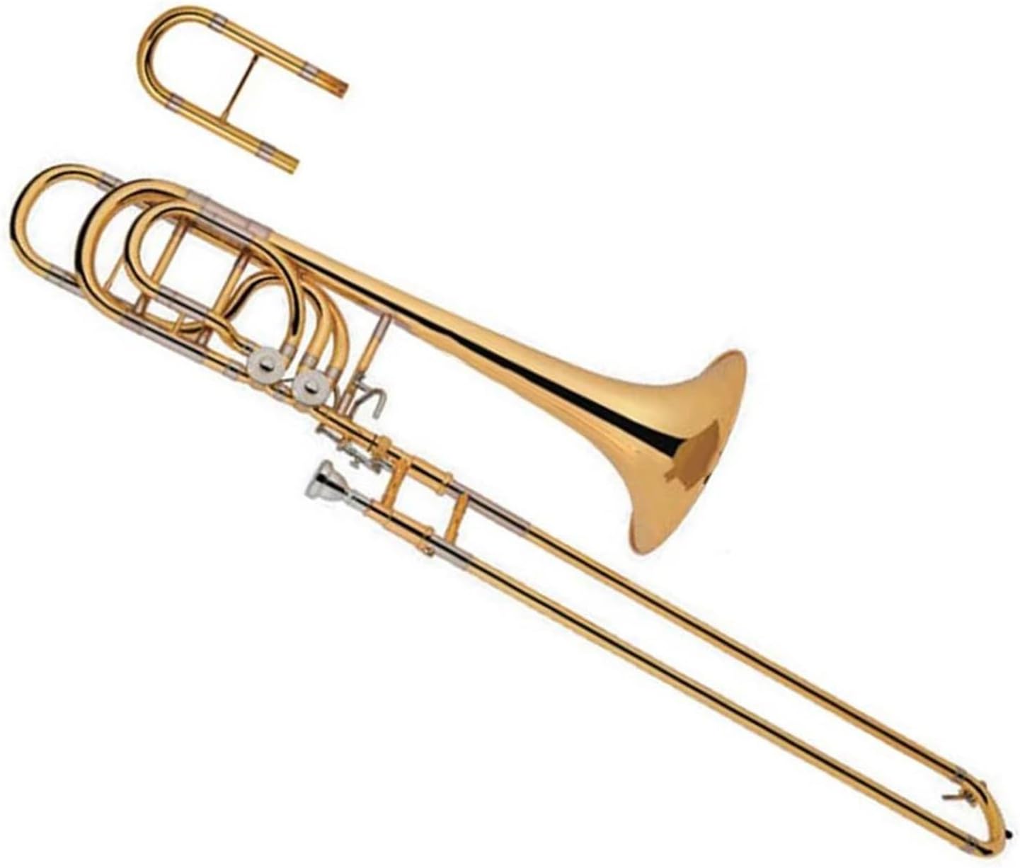 Adult Trombone Instrument Gold Lacquer Brass Bass Professional Beginner Trombone