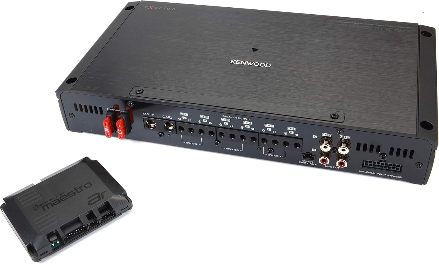 Kenwood Excelon P-XR600-6DSP 6-Channel Car Amplifier with Digital Signal Processing and Maestro AR Interface
