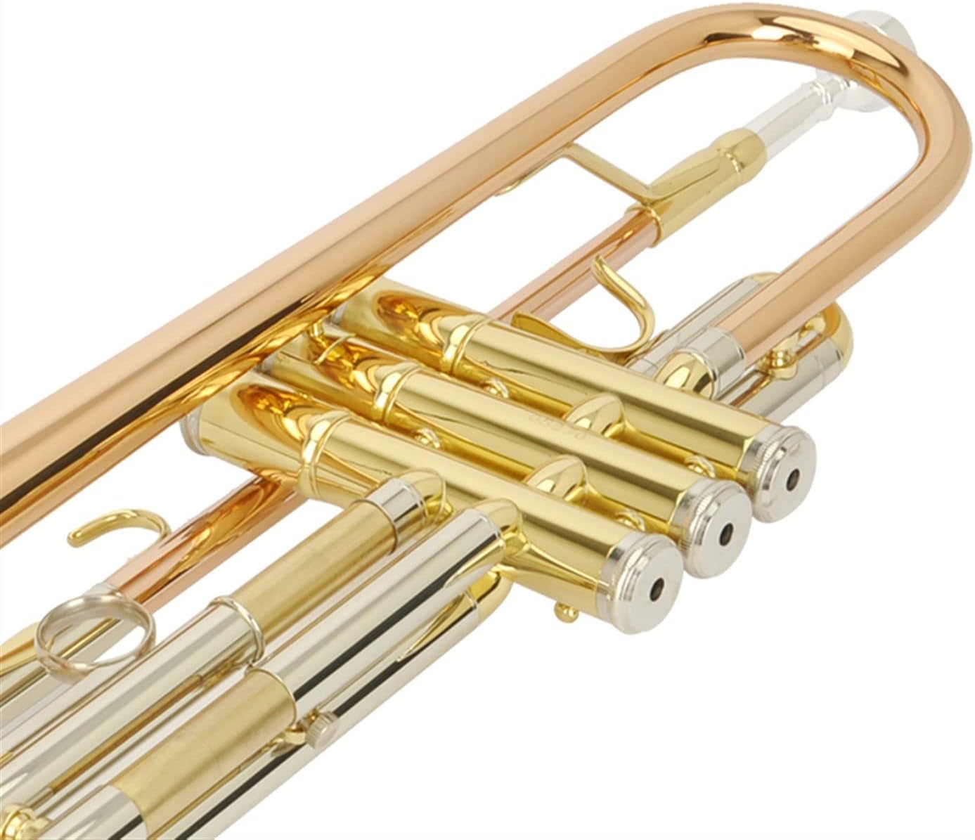 KESHUO B-Flat Phosphor Bronze Blow Rod Two-Color Trumpet Instrument Small Stage Wind Band Brass Instrument Trumpets