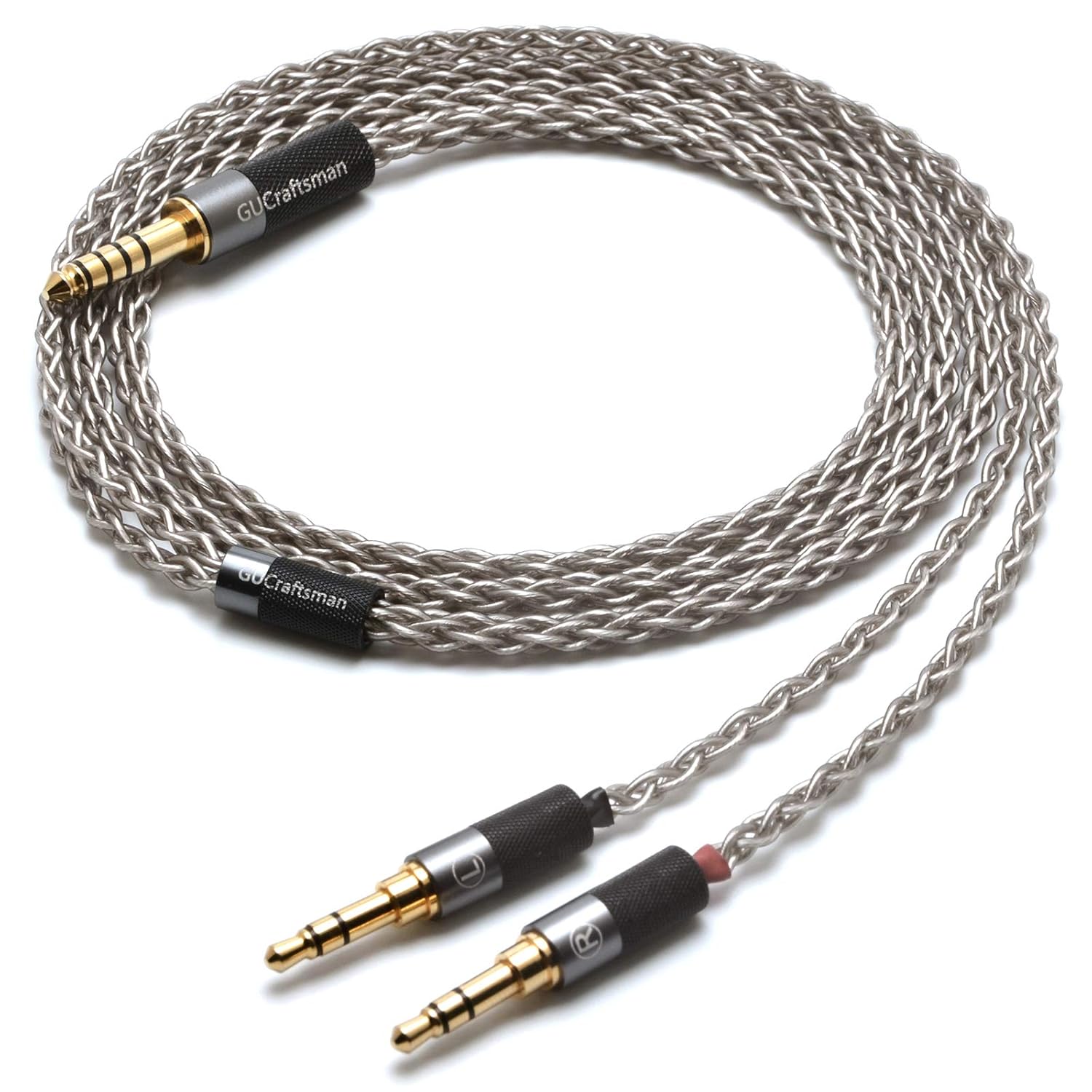 6N Single Crystal Silver Upgrade Cable 2.5mm/4.4mm Balanec Headphone Upgrade Cables for Beyerdynamic T1 2nd T5P 2nd T5P 3nd Final d8000Pro Denon AH-D5200 AH-D7200 AH-D9200 (4Pin XLR Plug)