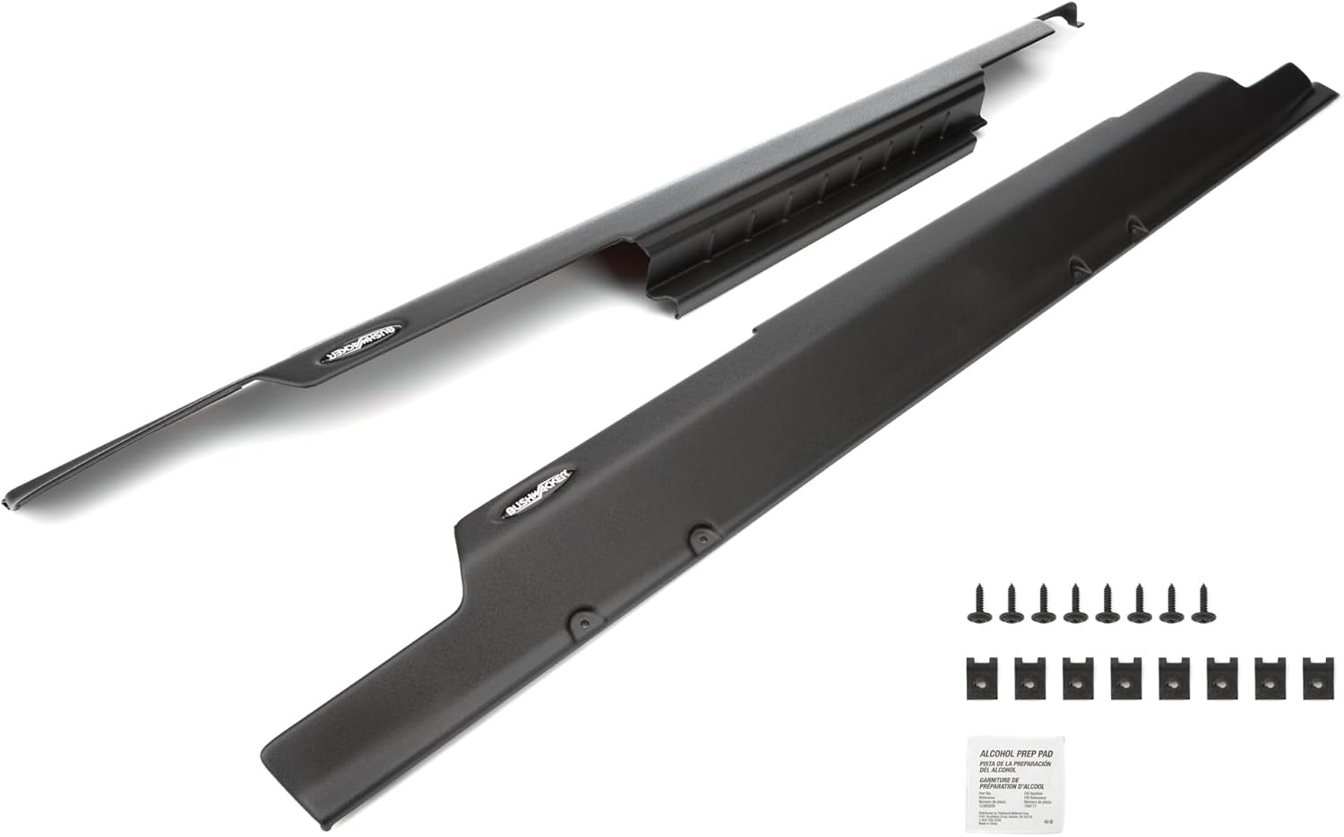 Bushwacker Trail Armor Side Rocker | 2-Piece Set, Black, Textured Finish | 14011 | Fits 2007-2018 Jeep Wrangler JK 2-Door