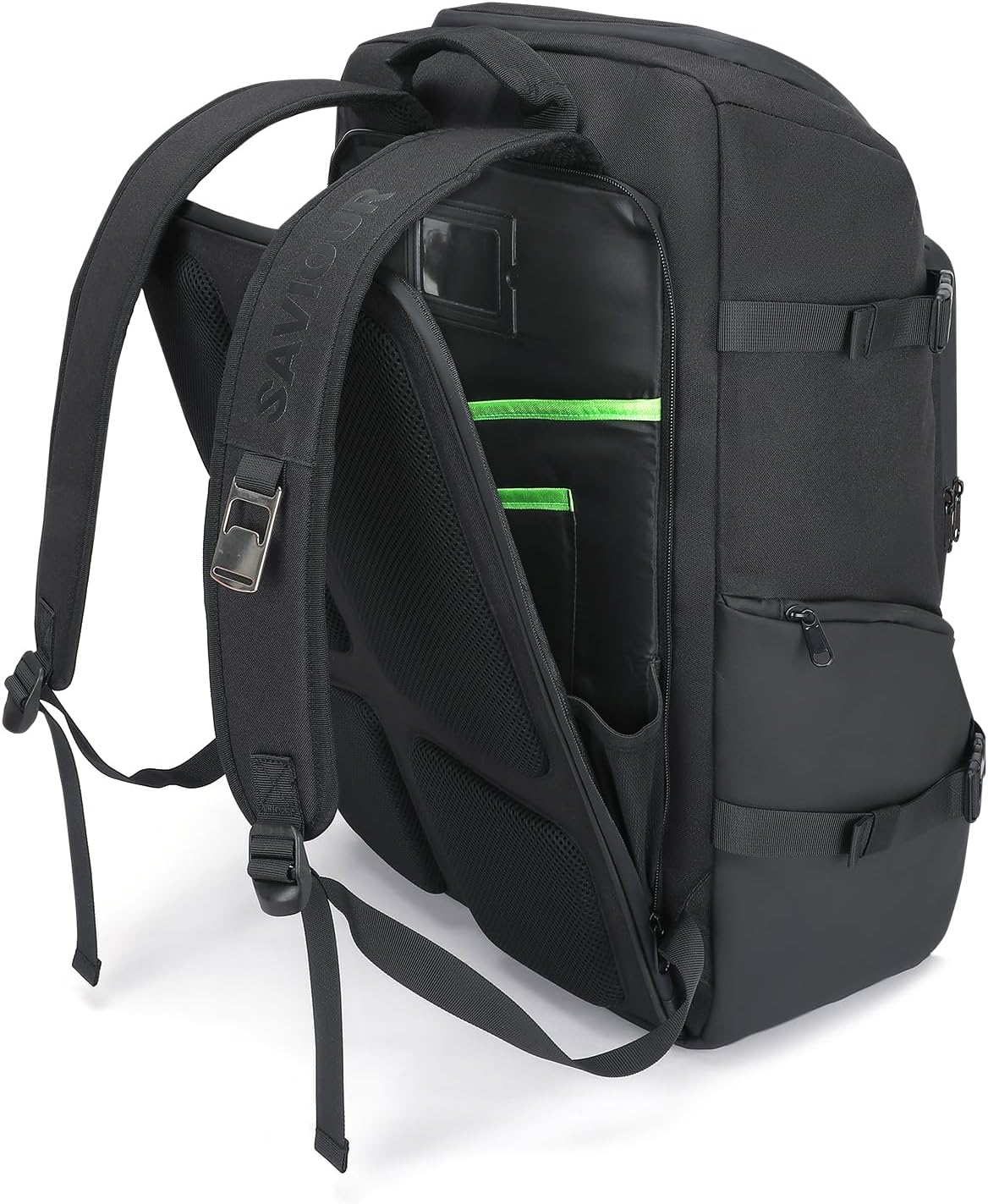 SAVIOUR DJ Accessories Transport Pack - Large Gear Bag for Solo Musicians, DJ Equipment, Mic Stands, and Cables - Durable Gig Backpack