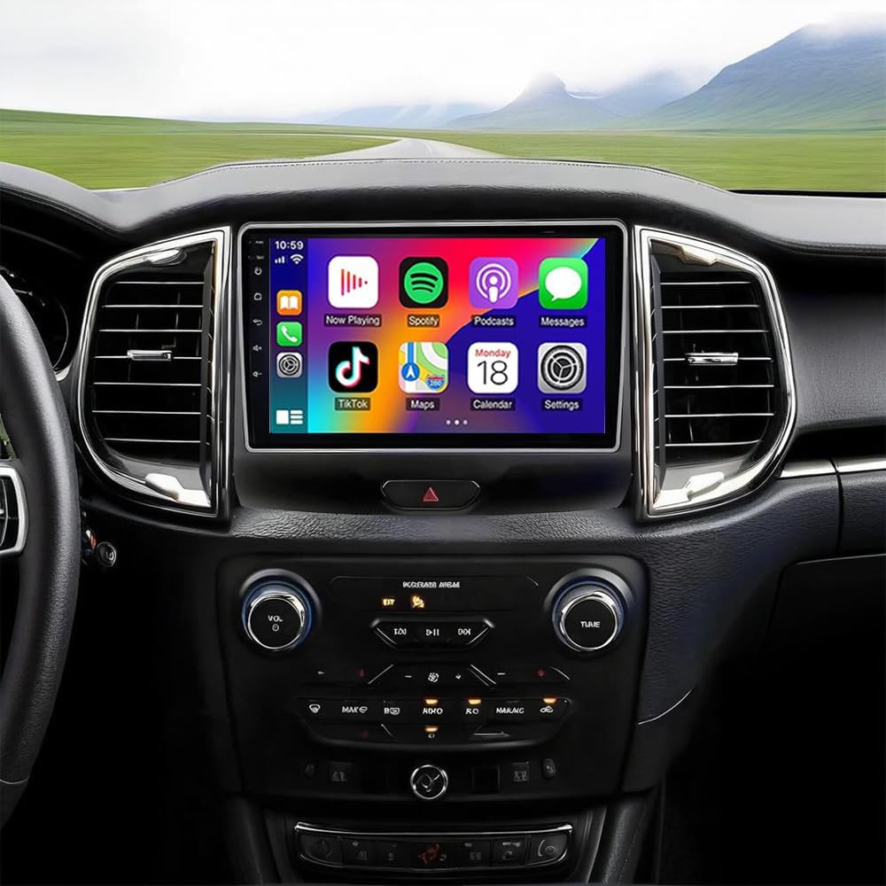 2+64GB Android 15 Car Radio for Ford Ranger 2016 2017 2018 2019 with Wireless Carplay Android Auto, 9